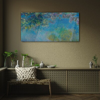 Monet wisteria Glass Wall Art
