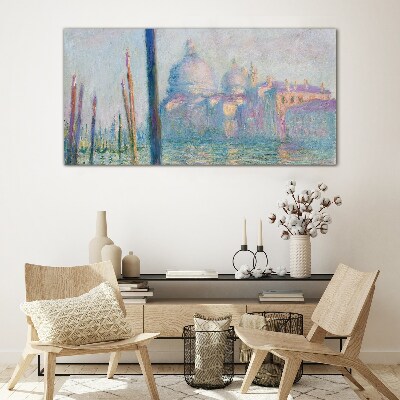Venice in the morning Glass Wall Art