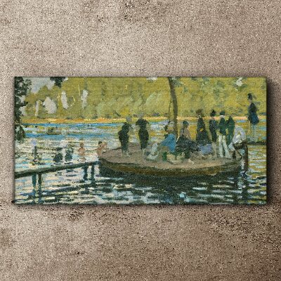 A summer day on the river Glass Wall Art
