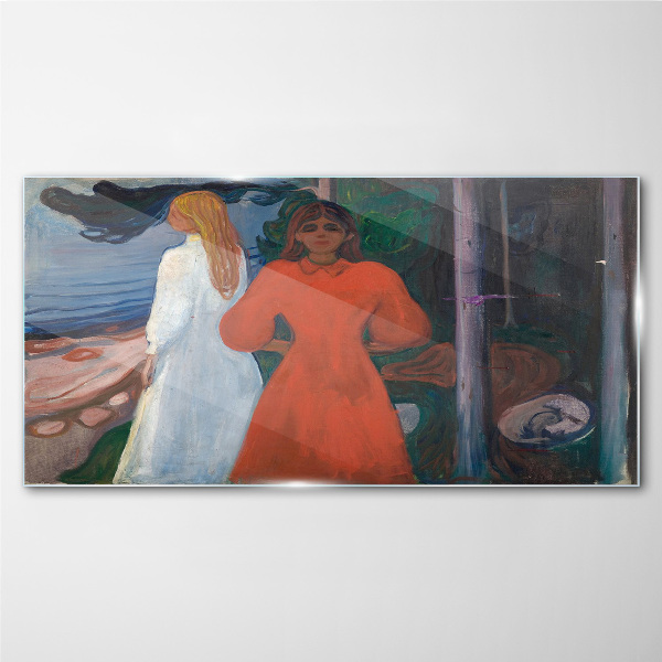 Cold wind over the sea Glass Wall Art