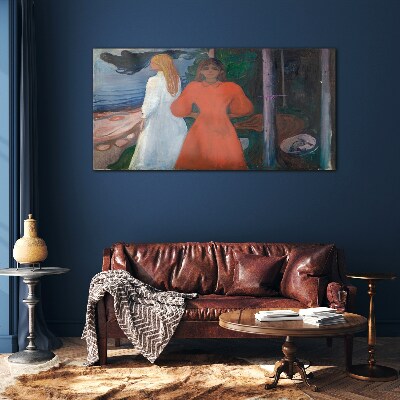 Cold wind over the sea Glass Wall Art