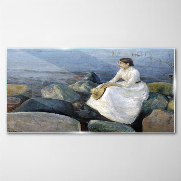 Reflections on the Seashore Glass Wall Art