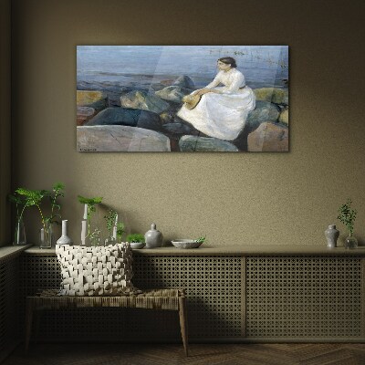 Reflections on the Seashore Glass Wall Art