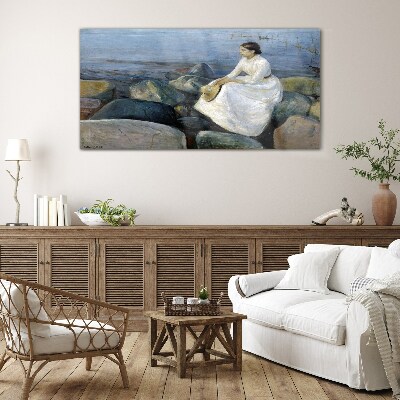 Reflections on the Seashore Glass Wall Art