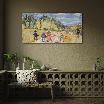 A walk among the trees Glass Wall Art