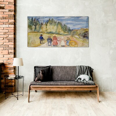 A walk among the trees Glass Wall Art