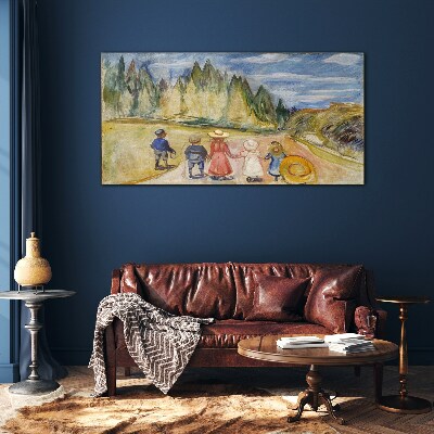 A walk among the trees Glass Wall Art