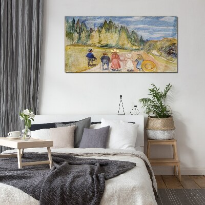 A walk among the trees Glass Wall Art
