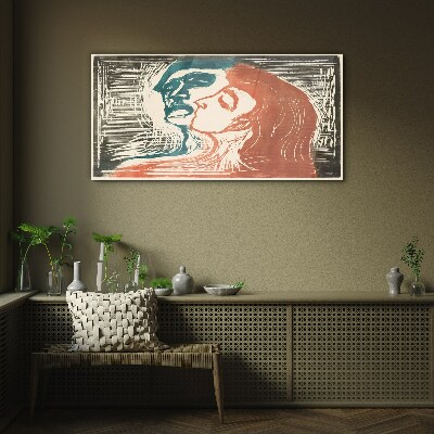 An intimate look at emotions Glass Wall Art