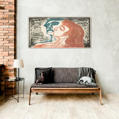 An intimate look at emotions Glass Wall Art