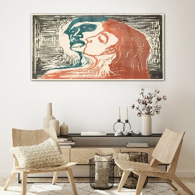 An intimate look at emotions Glass Wall Art
