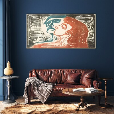 An intimate look at emotions Glass Wall Art