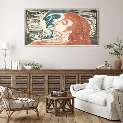 An intimate look at emotions Glass Wall Art
