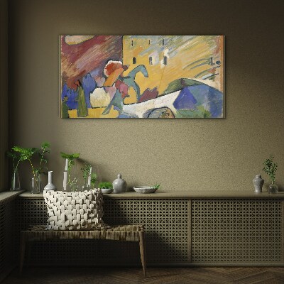 Movement and color in the landscape Glass Wall Art
