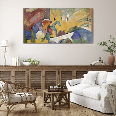 Movement and color in the landscape Glass Wall Art