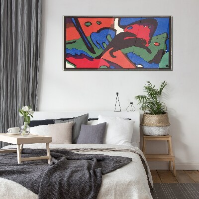 Abstract composition of colors Glass Wall Art