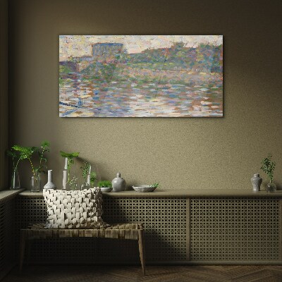 Reflections on the water Glass Wall Art