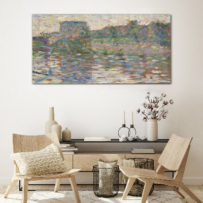 Reflections on the water Glass Wall Art