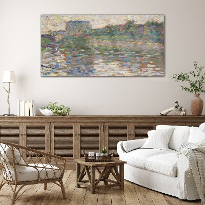 Reflections on the water Glass Wall Art
