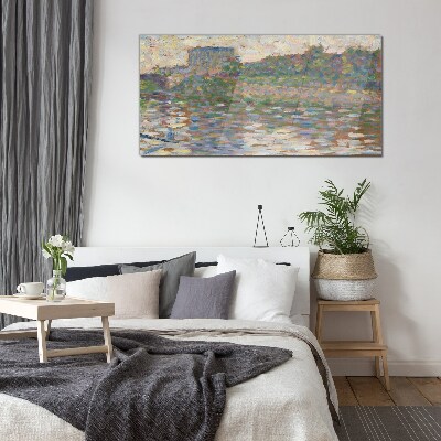 Reflections on the water Glass Wall Art