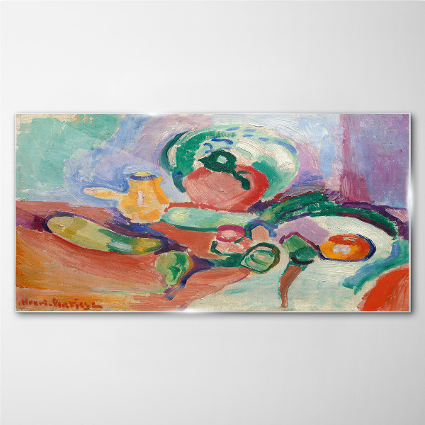 Still life in color Glass Wall Art