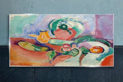 Still life in color Glass Wall Art