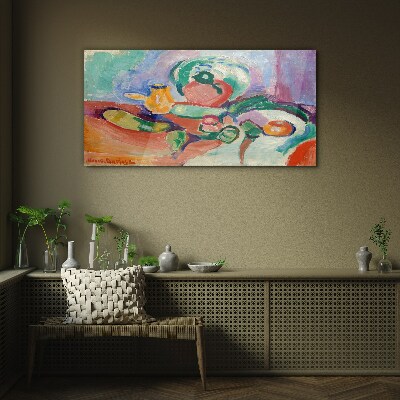 Still life in color Glass Wall Art