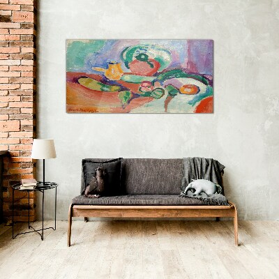 Still life in color Glass Wall Art