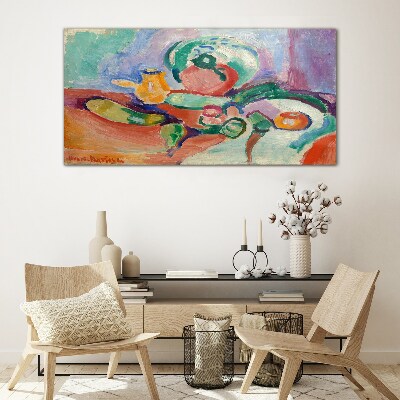 Still life in color Glass Wall Art