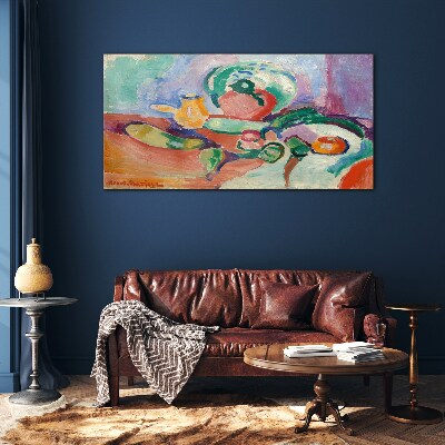 Still life in color Glass Wall Art