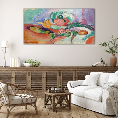 Still life in color Glass Wall Art
