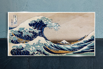 The Great Wave off Kanagawa Glass Wall Art