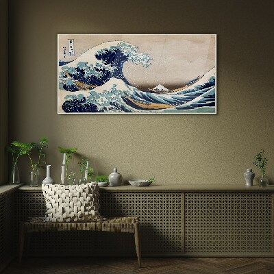 The Great Wave off Kanagawa Glass Wall Art