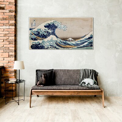 The Great Wave off Kanagawa Glass Wall Art