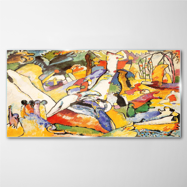 The colorful chaos of life Glass Wall Art