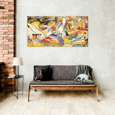 The colorful chaos of life Glass Wall Art