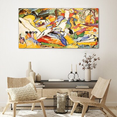 The colorful chaos of life Glass Wall Art