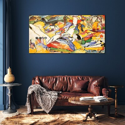 The colorful chaos of life Glass Wall Art