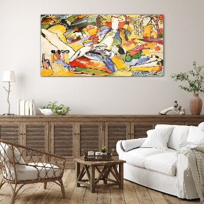 The colorful chaos of life Glass Wall Art