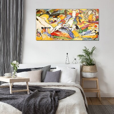 The colorful chaos of life Glass Wall Art