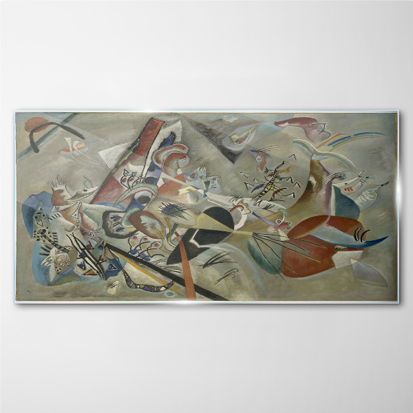 Abstract landscape of colors Glass Wall Art