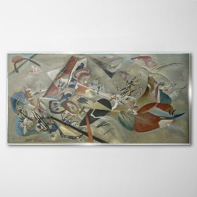 Abstract landscape of colors Glass Wall Art