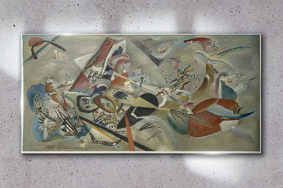 Abstract landscape of colors Glass Wall Art