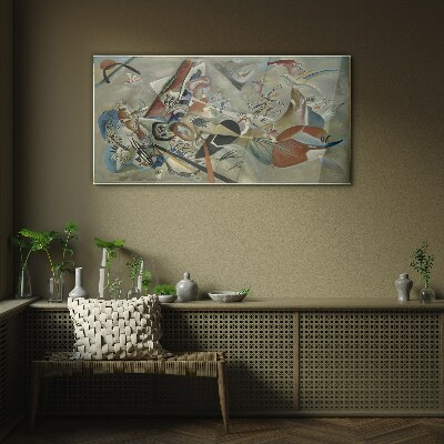 Abstract landscape of colors Glass Wall Art