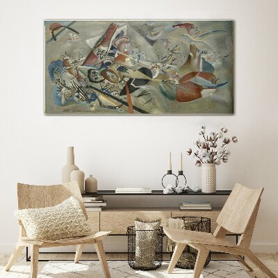 Abstract landscape of colors Glass Wall Art