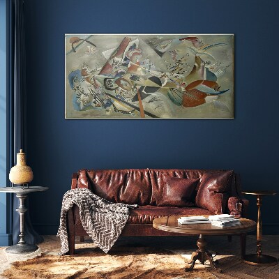 Abstract landscape of colors Glass Wall Art