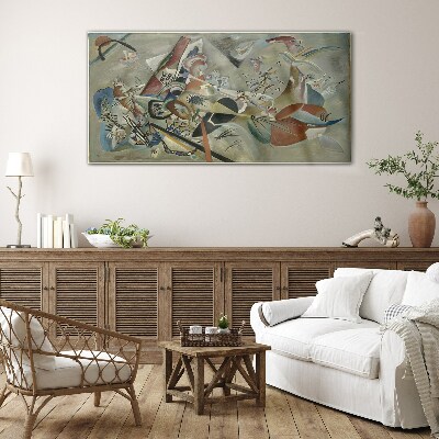 Abstract landscape of colors Glass Wall Art