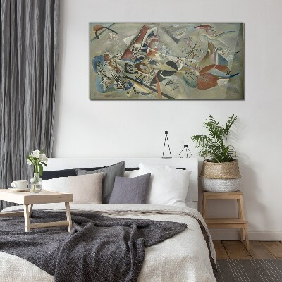 Abstract landscape of colors Glass Wall Art