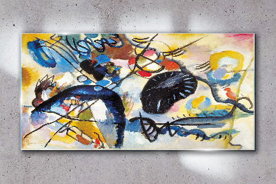 Abstract landscape of colors Glass Wall Art