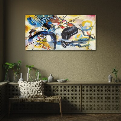 Abstract landscape of colors Glass Wall Art